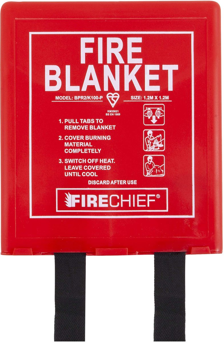 SnelShoppen - Branddeken 1,2M x 1,2M Rood - Stijve Behuizing - Brandveiligheid voor Keuken, Camping, Feest en Thuisgebruik