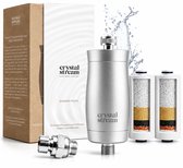 CrystalStream Douchefilter + Extra Refiller- Shower filter - Verwijdert tot 99% chloor en meer - Geschikt voor alle doucheslangen en kranen - Duurzaam aluminium