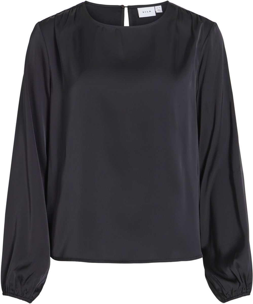 Vila T-shirt Vienna Ravenna L/s O-neck Top 14117303 Black Beauty Dames Maat - 36