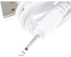2 Stuks USB DC Vervangingslader voor Grafische Tablets met 2mm Jack - Compatibel met Huion, GAOMON en UGEE Modellen