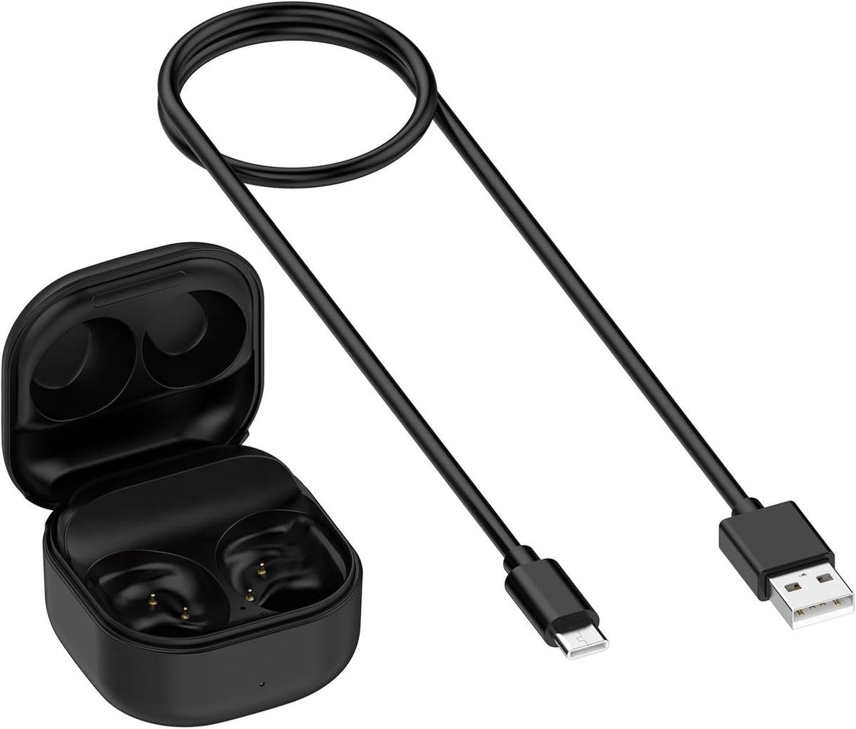 Vervangende Oplaadcase voor Draadloze Oordopjes, Geschikt voor Galaxy Buds FE, Oplaaddock in Zwart, Geen Oordopjes Inbegrepen