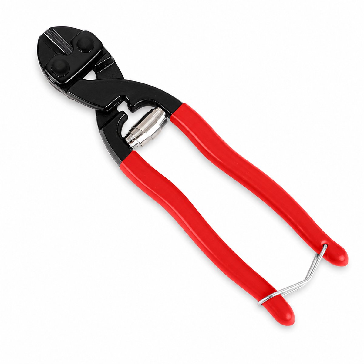Boutenschaar 55# Gehard Staal – Krachtige Kniptang voor Metaal, Kabels en Draad – Sterke Betonschaar met Scherpe Messen – Antislip Rubberen Handgreep voor Klussen, Bouw en Reparatie – Rood