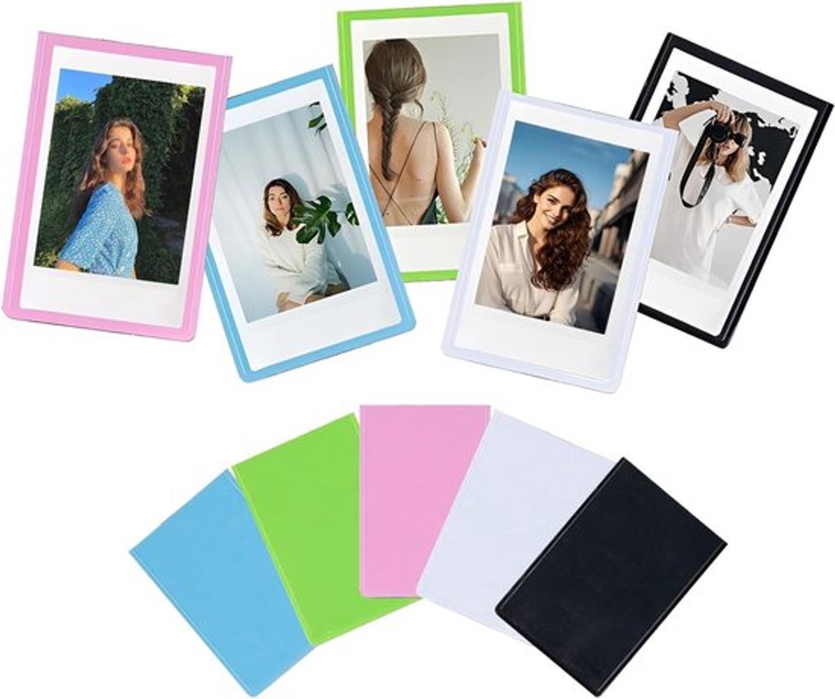 Set van 10 Magnetische Fotolijsten voor Instax Mini - Kleurige 2x3 Inch Fotolijsten voor Koelkast en Wanddecoratie