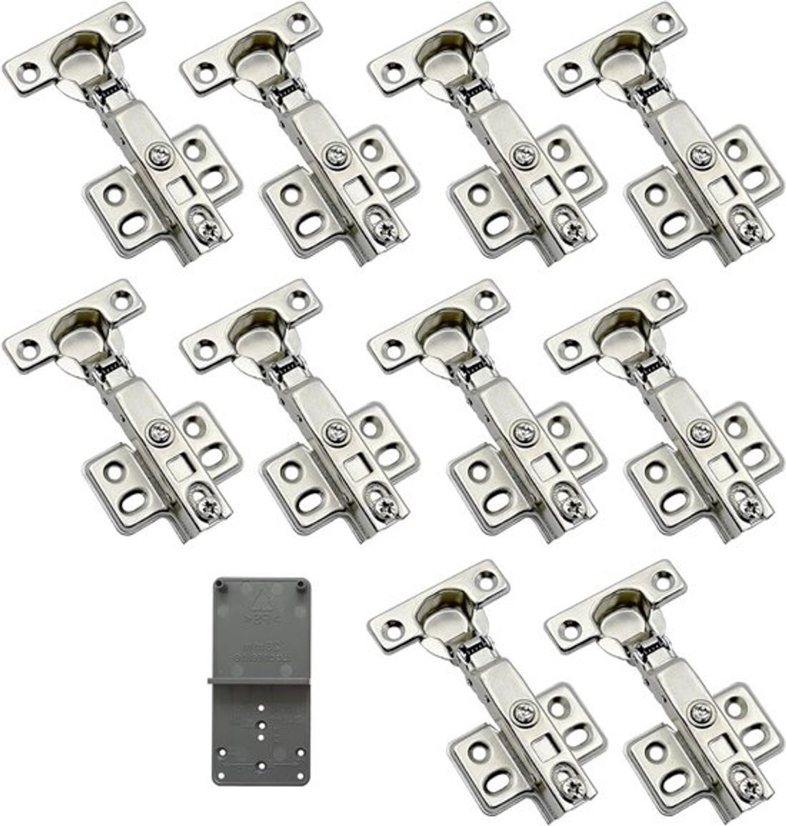 26mm Soft Close Scharnieren met Hydraulische Demper voor Keuken- en Lichtkasten - Automatische Scharnieren, Set van 10 Stuks