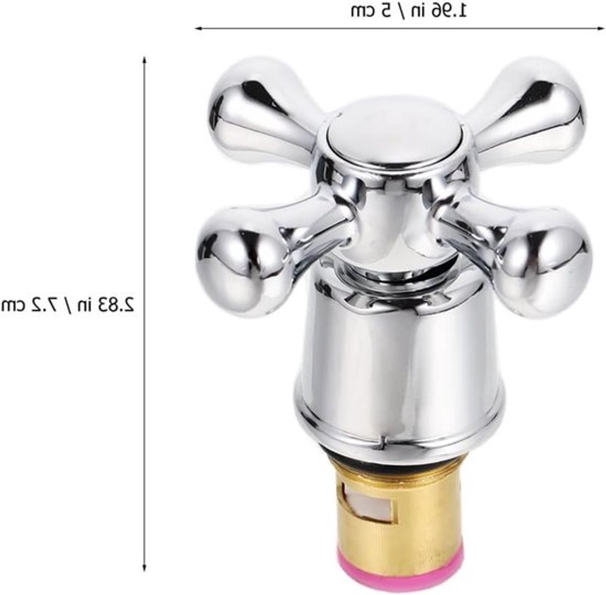 Vervangende Kraanhandgrepen voor 1/2 Inch Koud en Warm Water - 2 Stuks Accessoires voor Keuken en Badkamer