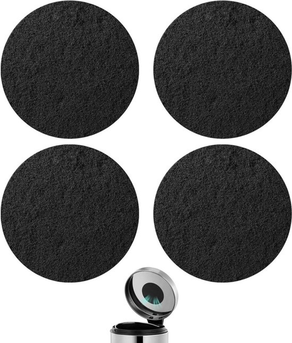 Ronde actieve koolfilters voor compostbak - Voedselafval caddy geurfilter - 4 stuks