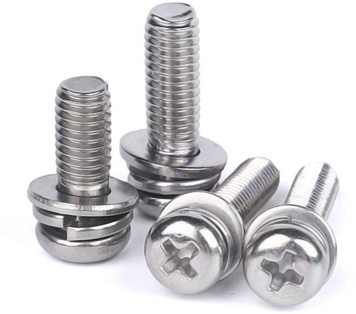 M3 Pan Head Schroeven Set van 50 Stuks - RVS Schroeven met Platte Kop en Moeren, M3 x 8 mm, Duurzaam en Roestvrij