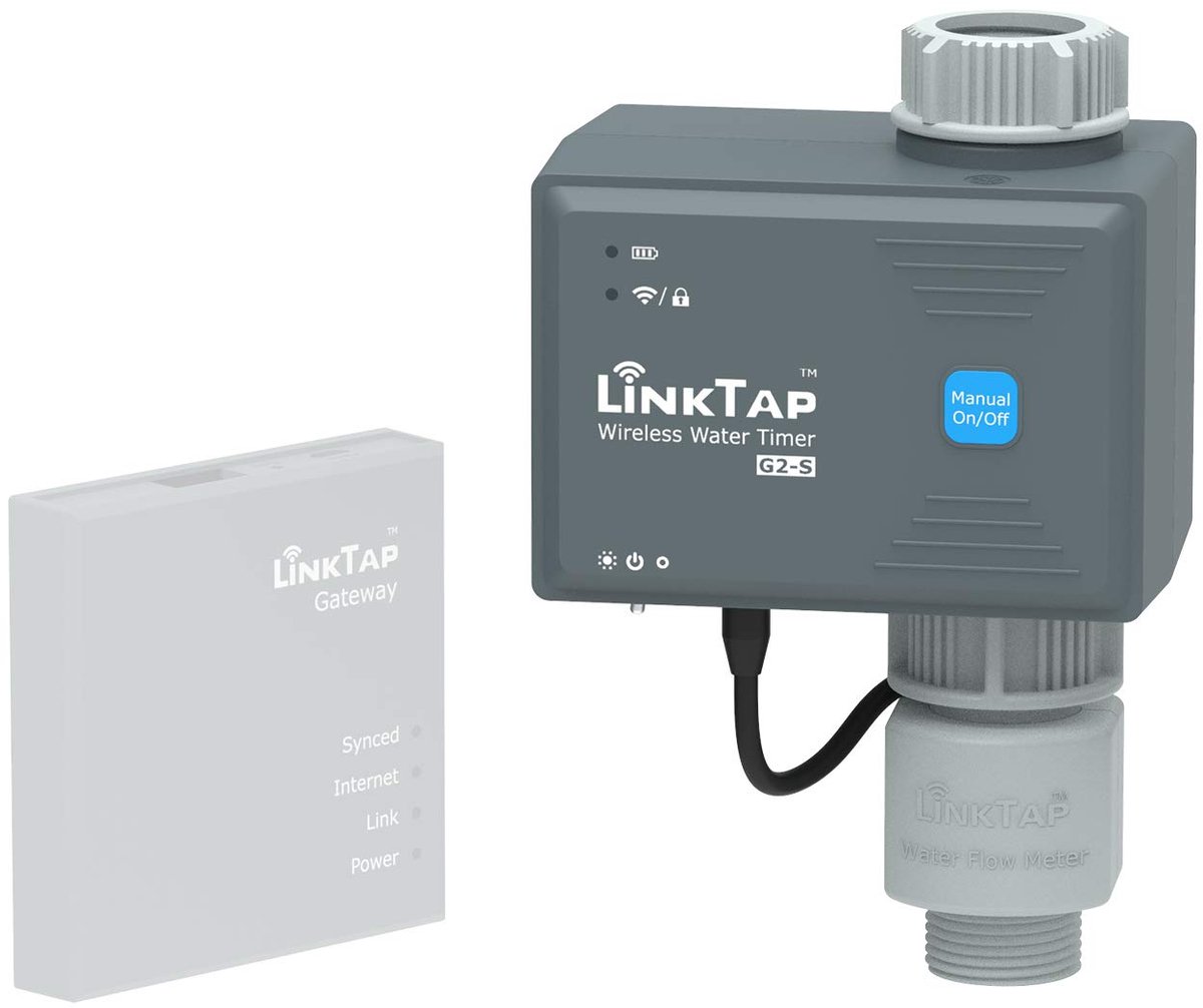 SnelShoppen - LinkTap G2S Draadloze Besproeiingscomputer met App, Weerbewust, Eenvoudige Installatie, Batterijduur van 2 Jaar, IP66, Digitale Lockout,