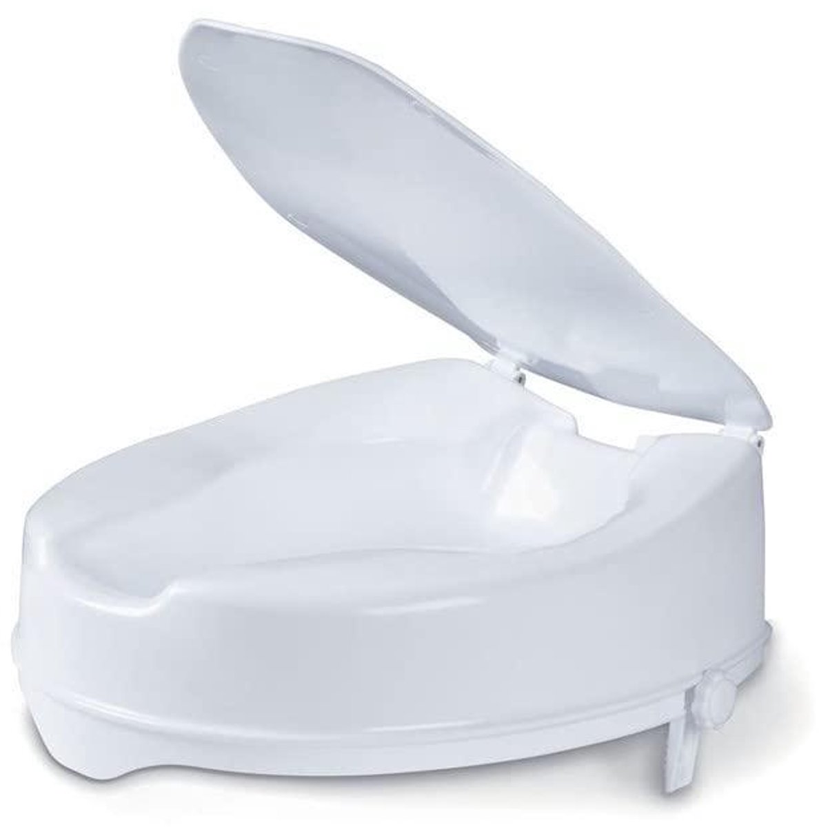 Toiletverhoger - Verhoogd Toilet - Gemakkelijker Zitten - Met Deksel - 10 cm Hoog - Wit