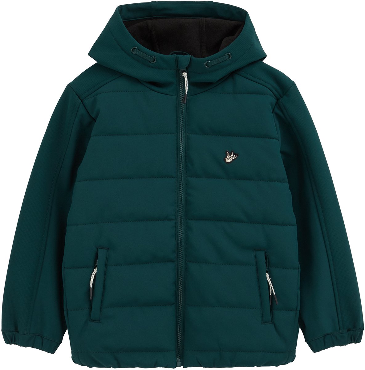 WE Fashion Jongens softshell jas met capuchon en embroidery