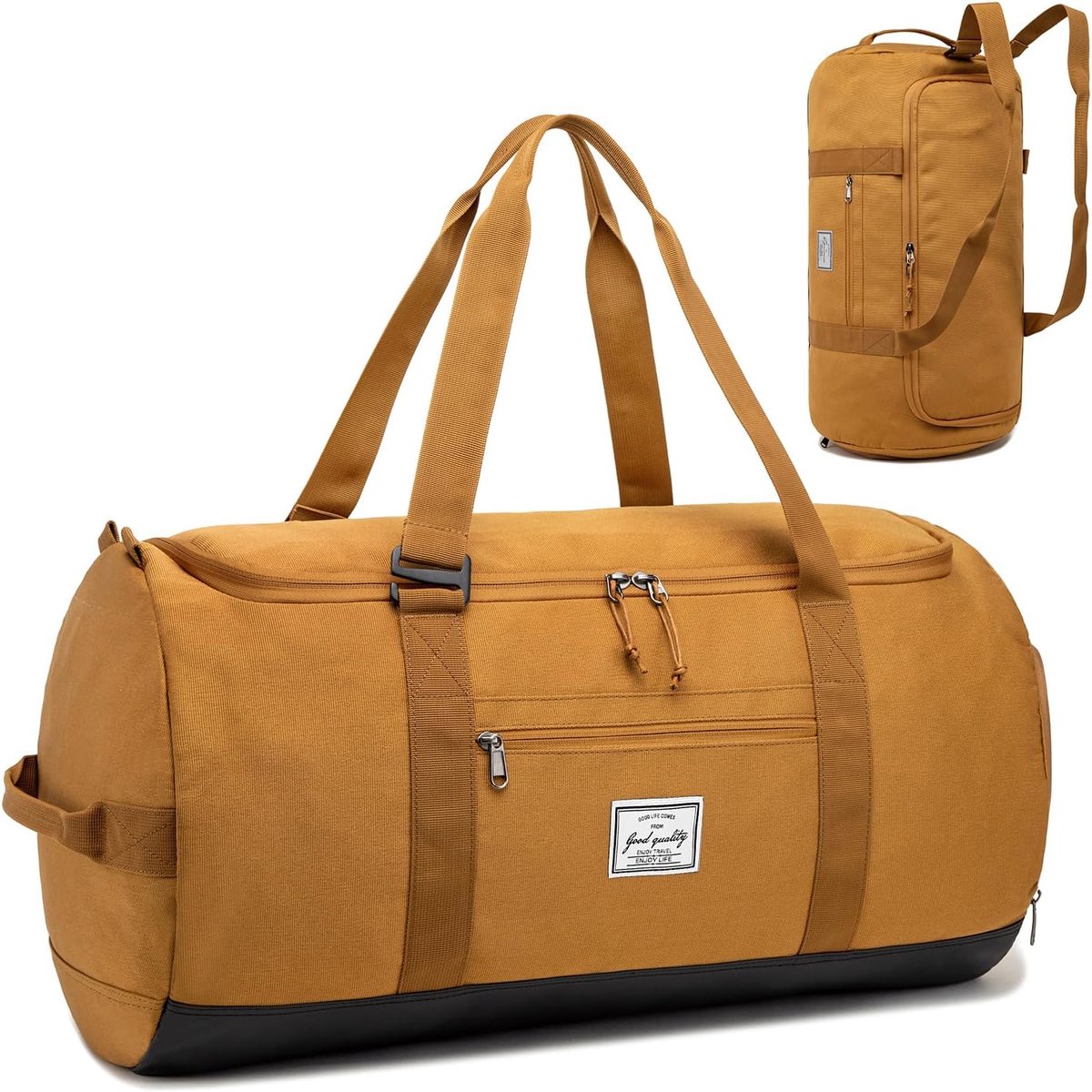 SnelShoppen - Grote Sporttas voor Heren, 60 Liter, Rugzak met Schoenenvak, Bruin, Voor Fitness, Gym, Reizen, Training, Dames, Sporttas, Sport, Gymtas