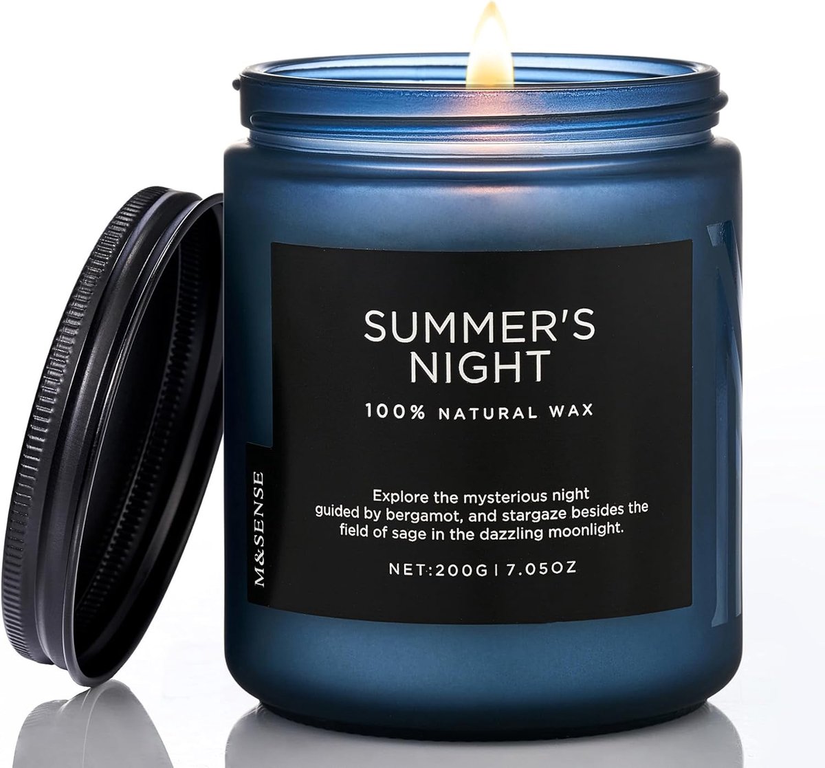 SnelShoppen - Organic Soy Geurkaarsen 200g - 50 Uur Brandduur - Niet Giftig - Duidelijke Pot - Perfect voor Thuis Decoratie en Ontspanning - Geschenke