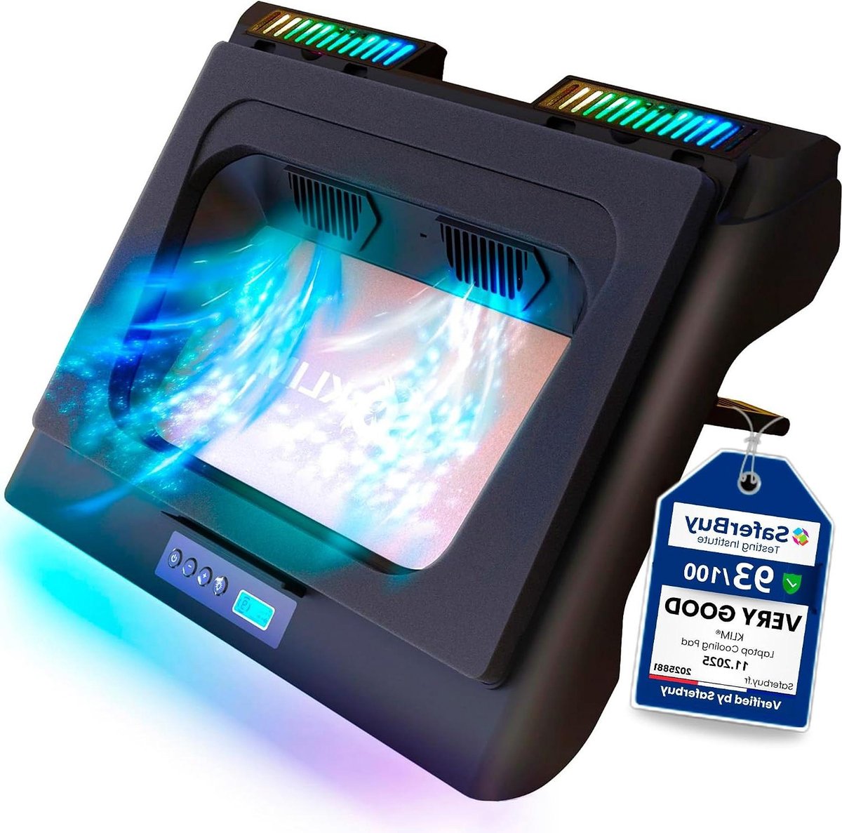 Laptop Koeler - Koelonderlaag Ventilator - Voorkom Oververhitting - Krachtige Turboventilatoren - Tot 445 cm - Zwart