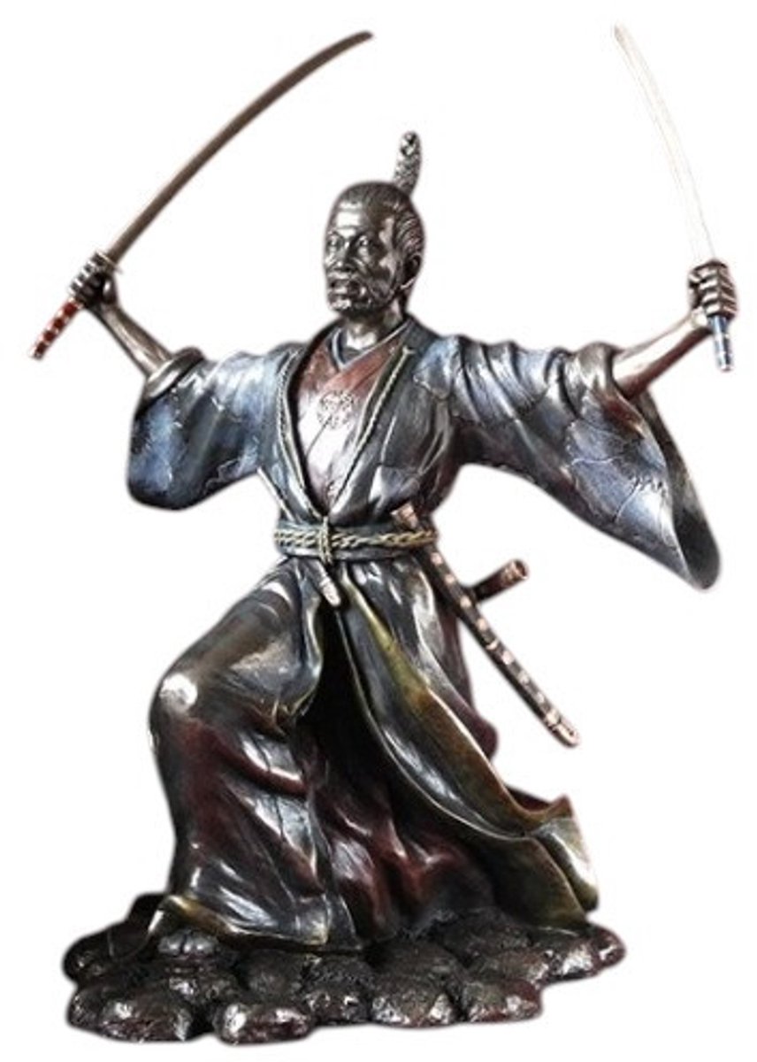Samoerai meester - Beeldje bronzen kunst - 23 cm hoog