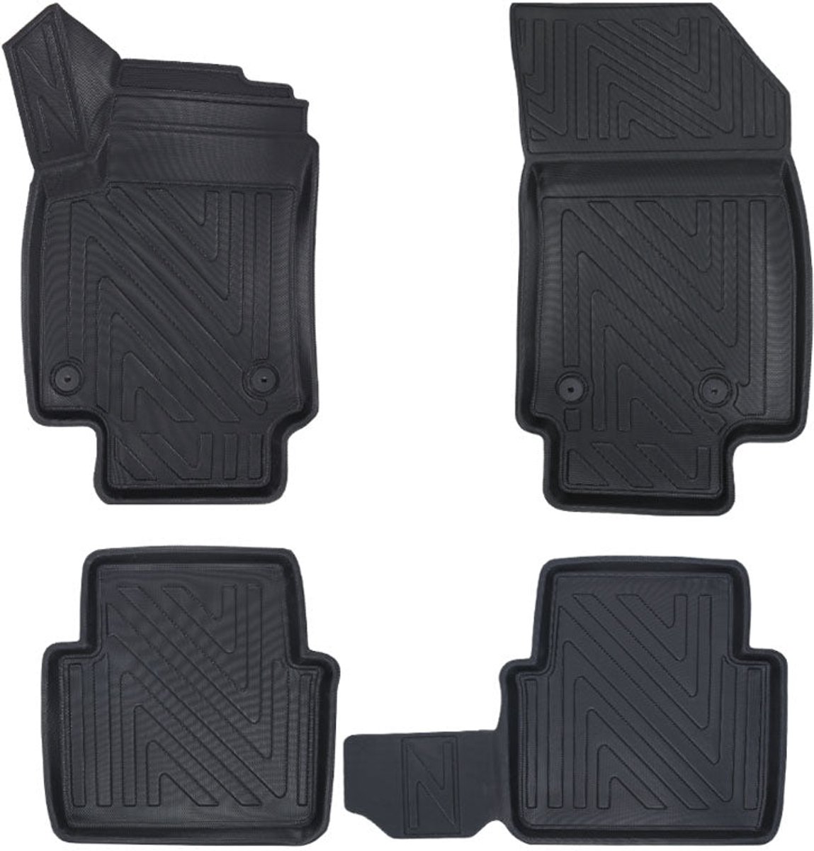 Rubbermatten Citroen C3 Aircross 2017-heden (complete set) - Premium carbonlook