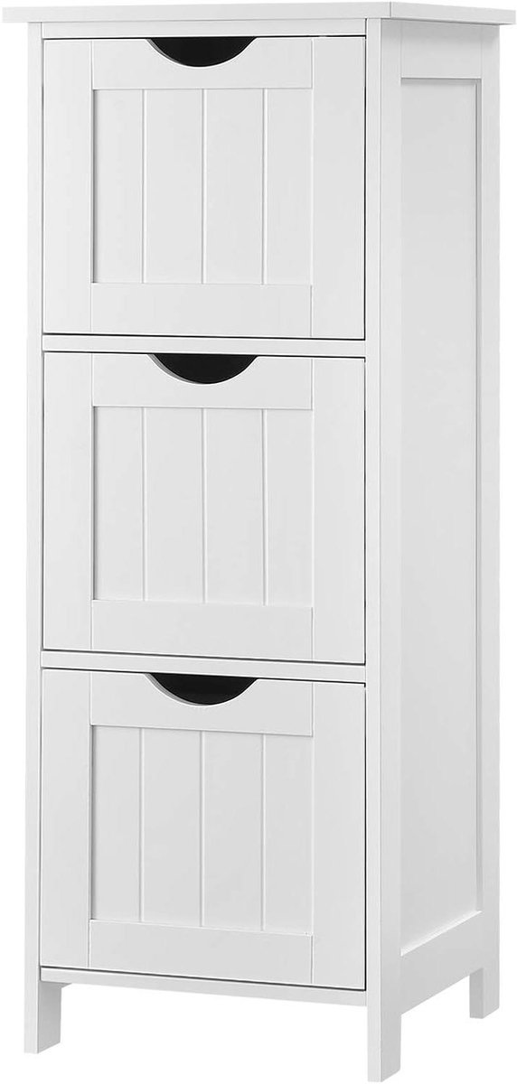 Badkamerkast met laden - Opbergkast smal - Orde scheppen - Scandinavische stijl - 30 x 32 x 81 cm