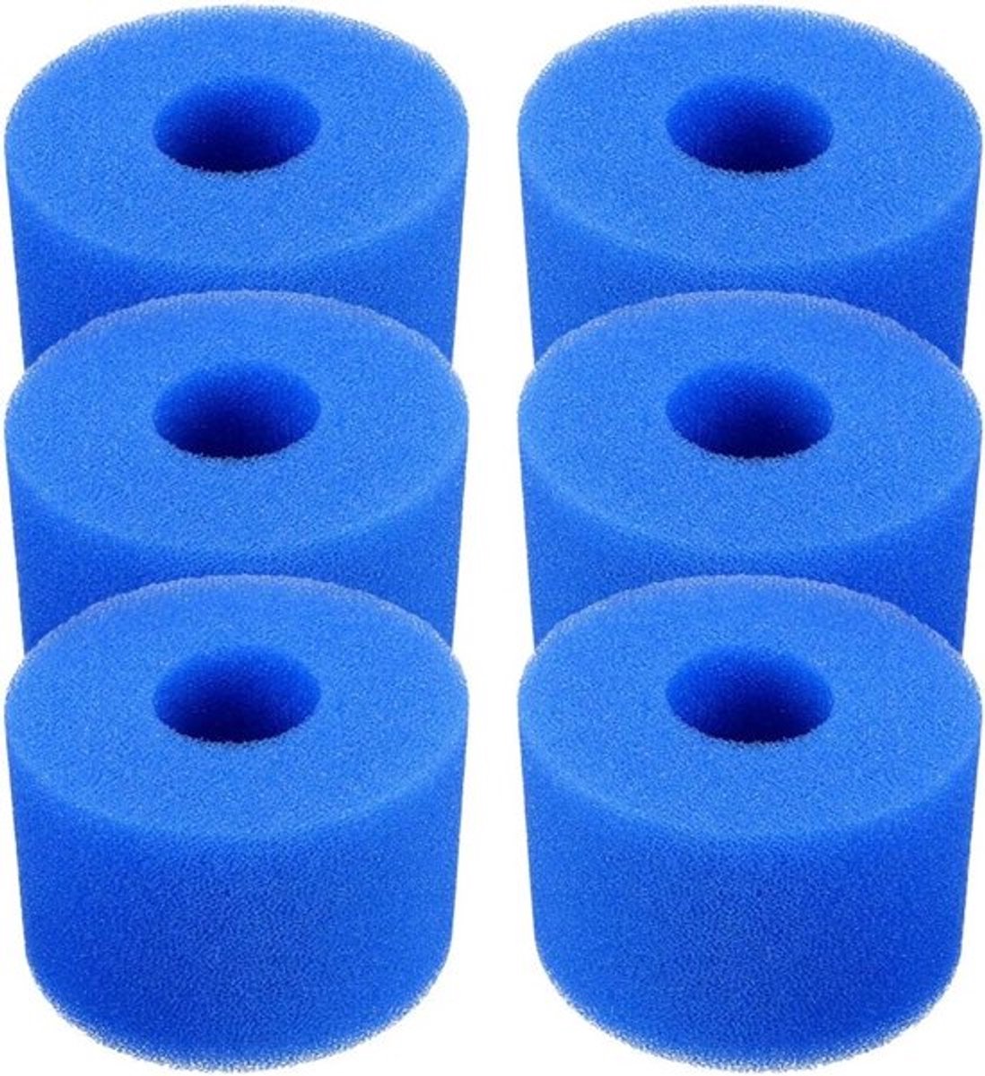 6 Stuks Herbruikbare en Wasbare Foam Filterpatronen voor Zwembaden en Hot Tubs, Type S1