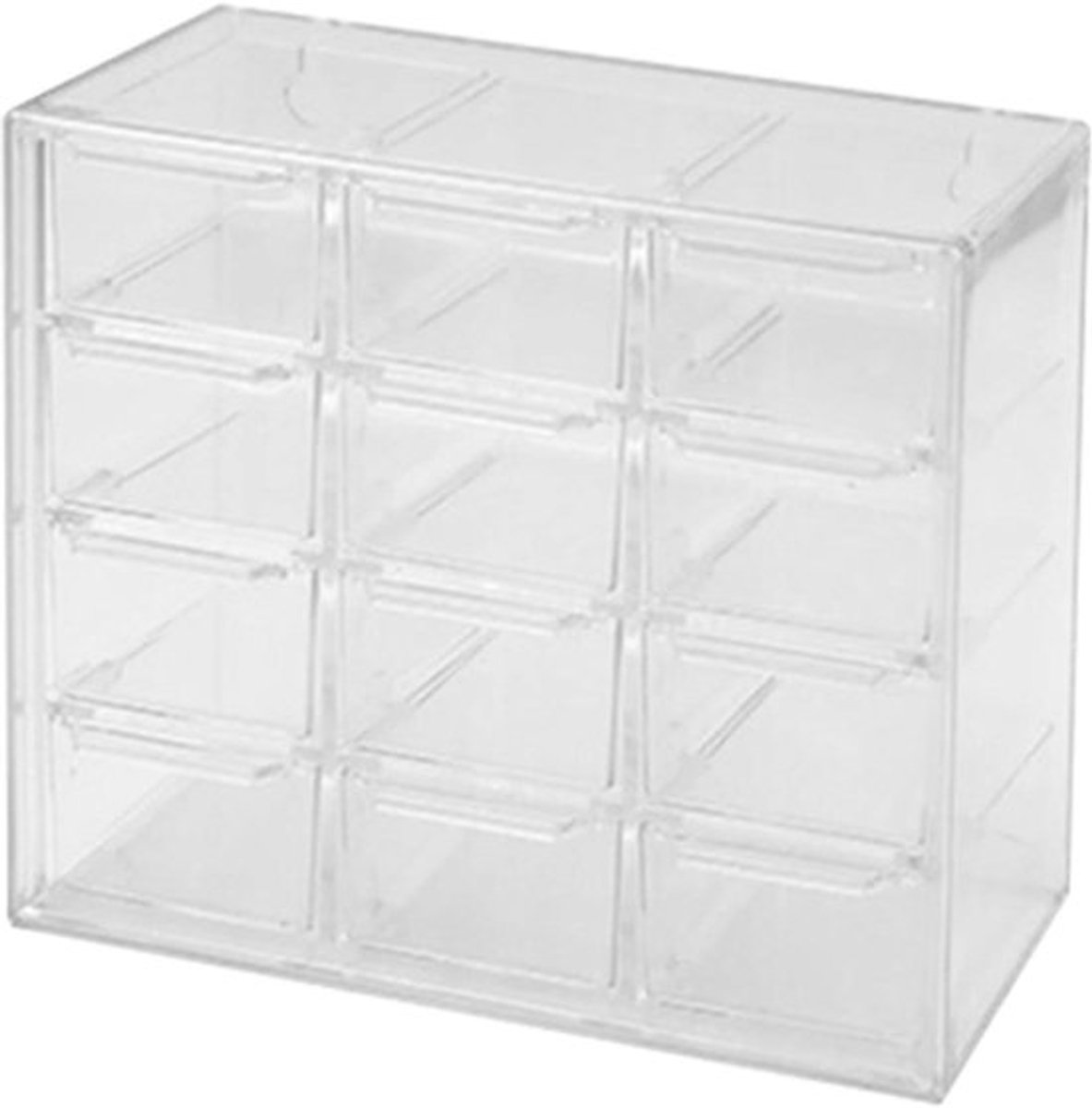 Sieraden Opbergdoos - Oorbelhouder en Ring Display Case - Transparante Plastic Organizer met 12 Compartimenten - Kralen Sieraden Opslagoplossing