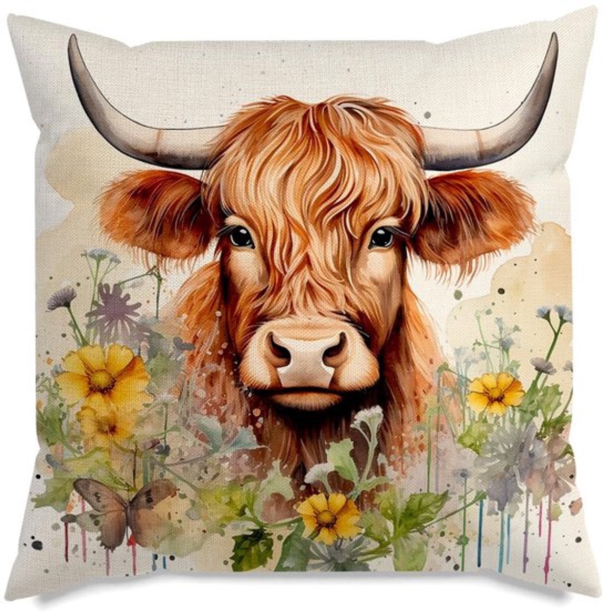Kussenhoes 45x45 cm - Duurzaam - Woondecoratie - Rustieke Stijl - Kleurvast Design - Kussen