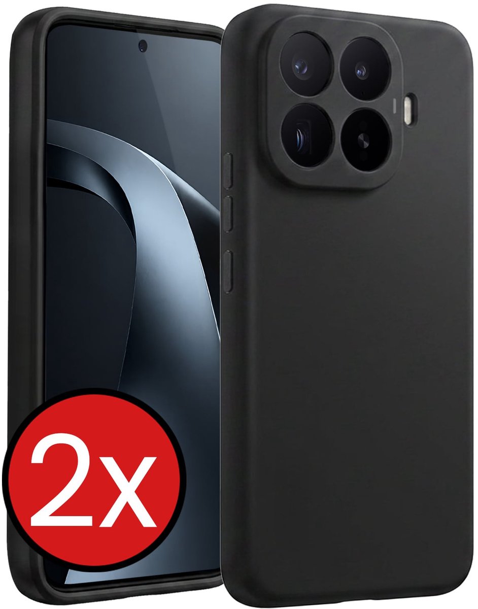 Hoesje - 2 Stuks - Geschikt voor Xiaomi 17T - Sterk & Shockproof - Telefoonhoes - Back Cover - Case Siliconen - Telefoon Hoes - Zwart