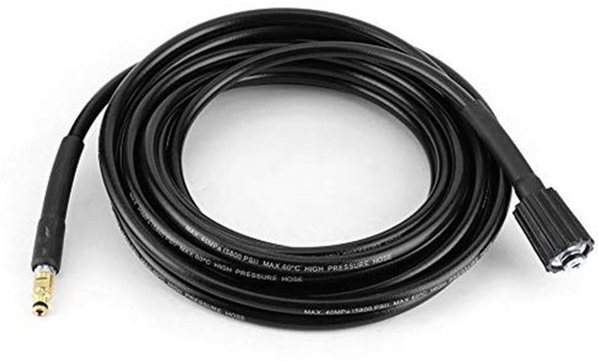 Hogedrukslang 6 meter - 40 MPa/5800 PSI - Rubber - K2/K3/K4/K5 - Duurzaam - Slijtvast - Autowasslang