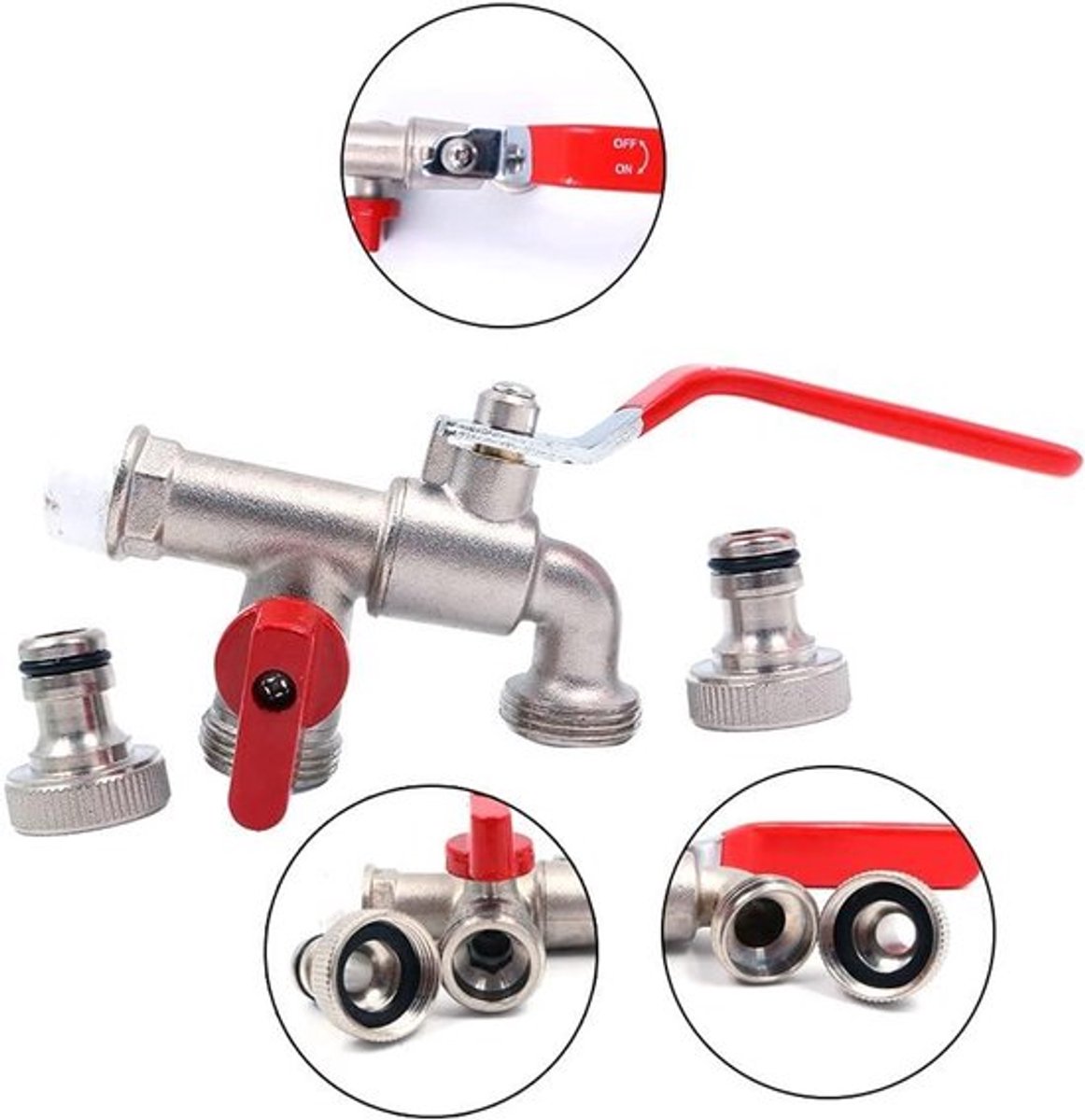 Tankadapter voor IBC Tote - S60X6 kraanaansluiting met 12mm ventiel en snelsluitingssysteem - Veilige en eenvoudige tankaansluiting