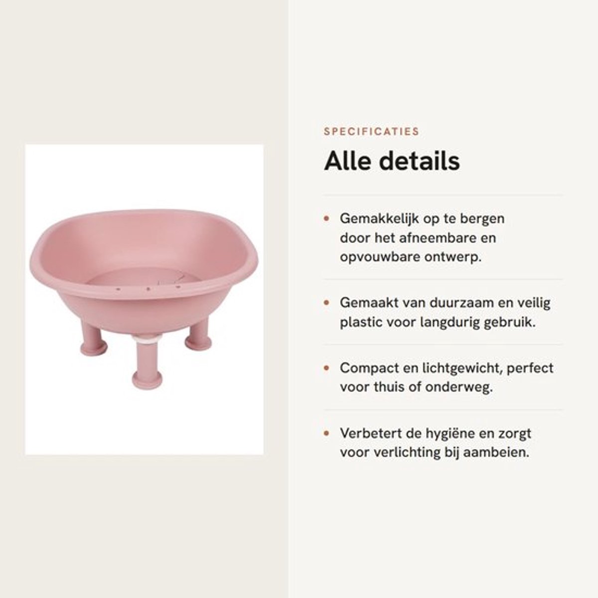 Zwangerschapsbidet Draagbaar Ontwerp - Zitbad - Antislip - Duurzaam Materiaal - Afgesloten Afvoeruitlaat - Verhoogd Ontwerp voor Comfort