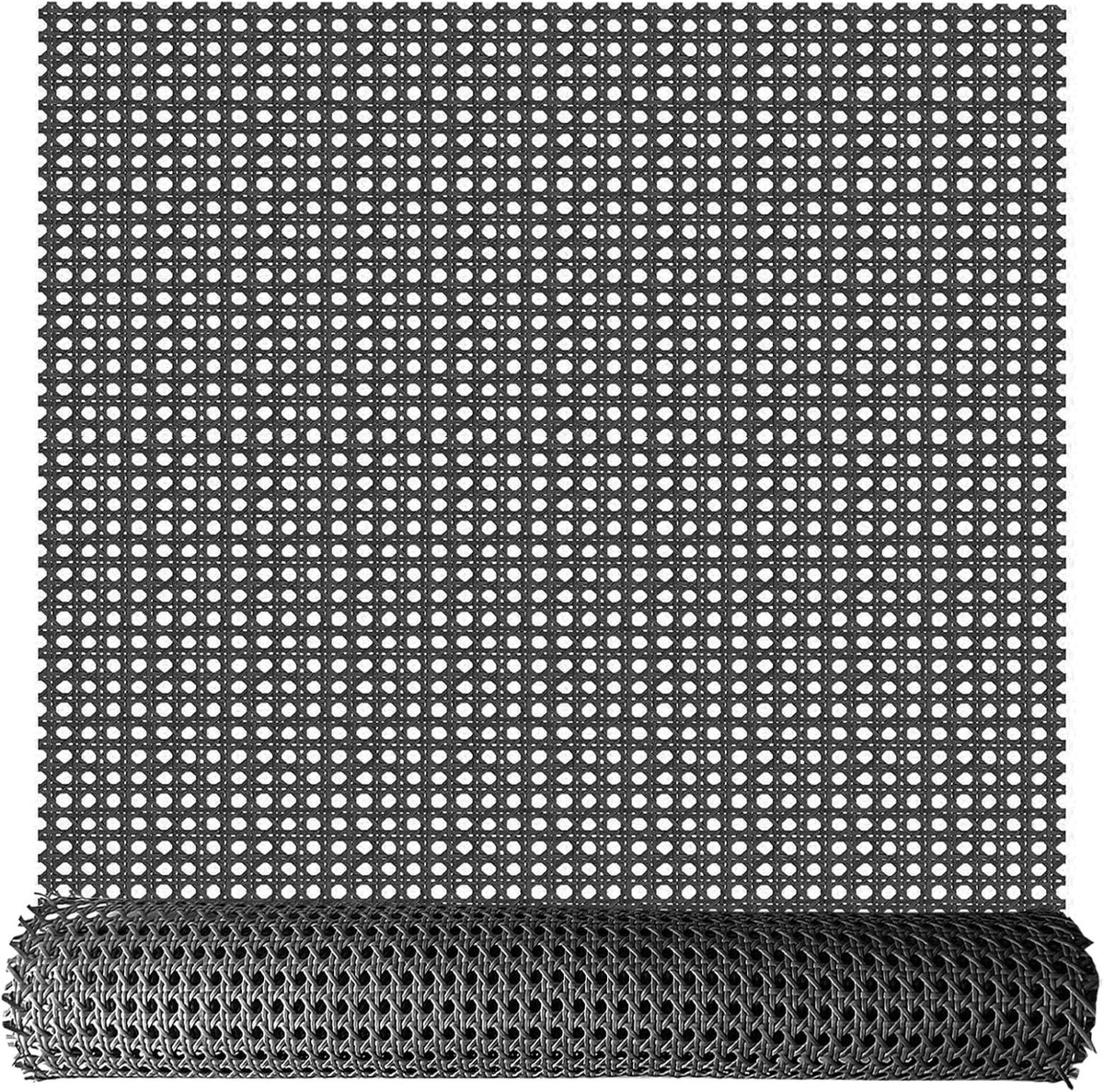 Plastic Zwarte Riet Webbing 24 Inch x 9.9 Feet voor Meubelbekleding en Decoratie