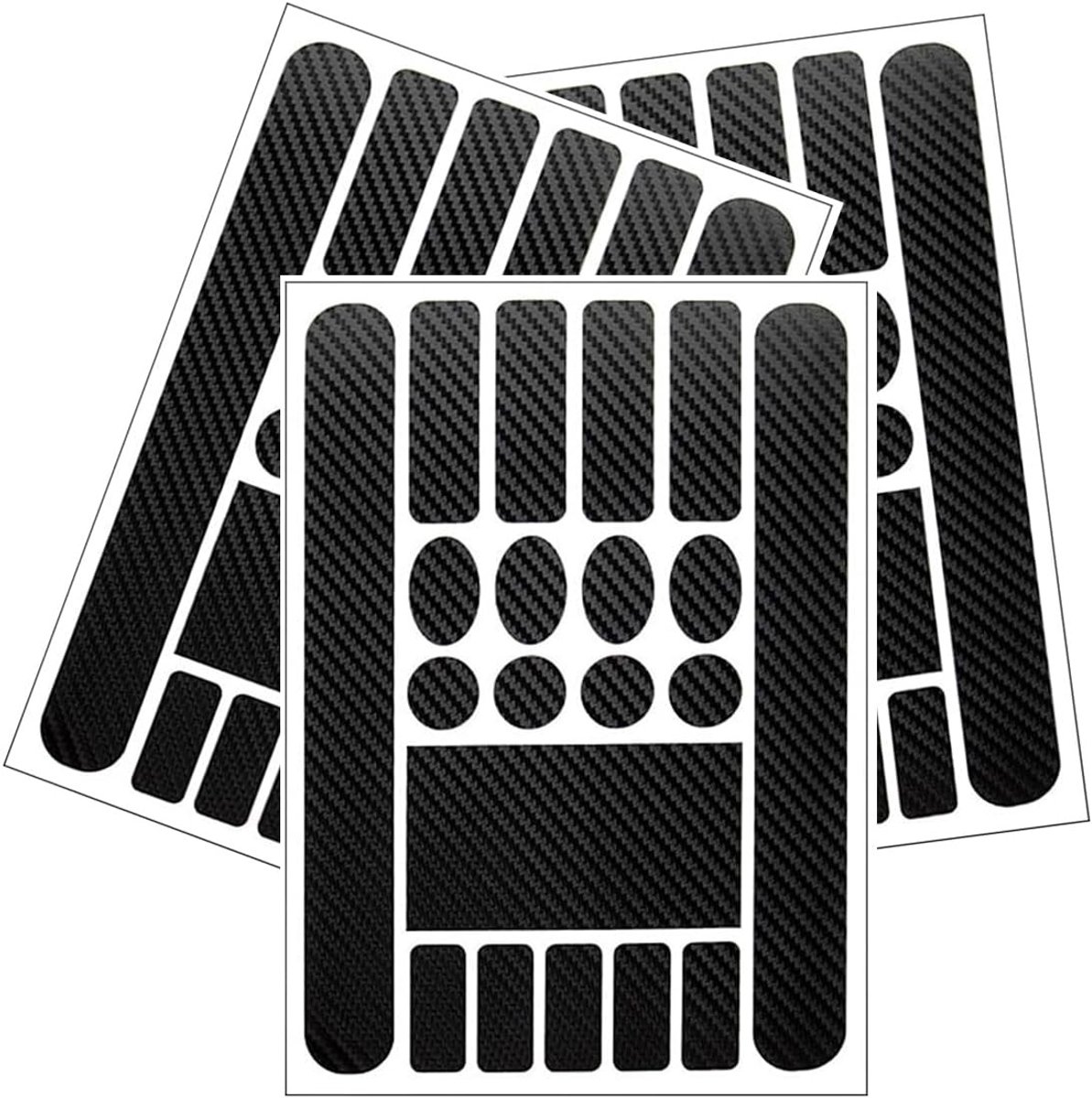 Set van 3 fietsframebeschermers - Carbon stickers, beschermfolie voor verfschade, framebescherming voor mountainbike en racefiets