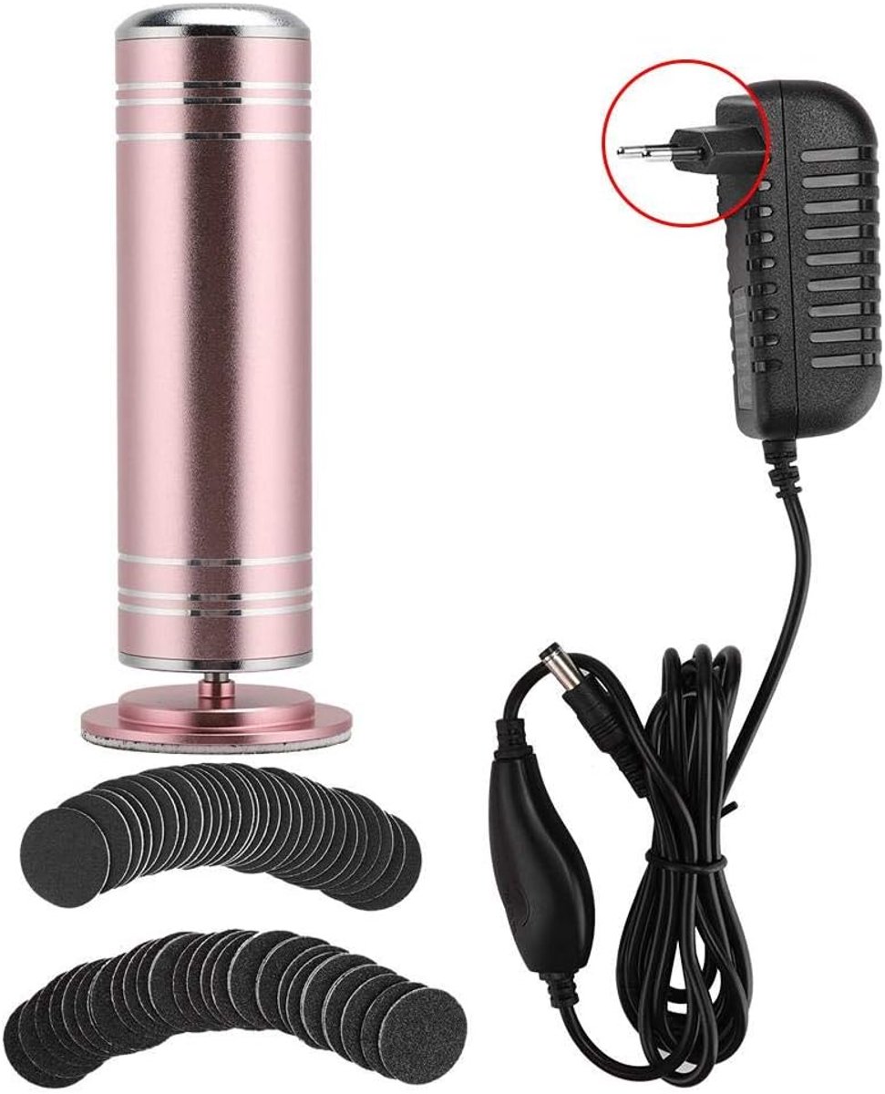 SnelShoppen - Elektronische Voetvijl - Instelbare Snelheid Elektrische Voetcallusverwijderaar - Automatisch voor Scheuren - Pink - EU Standaard 110-24