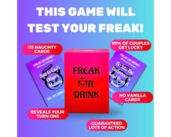 SnelShoppen - Freak Or Drink - Het meest freaky koppel drinkspel voor date-avonden, verjaardagen, jubilea en feestjes - Wild en dronken plezier voor h