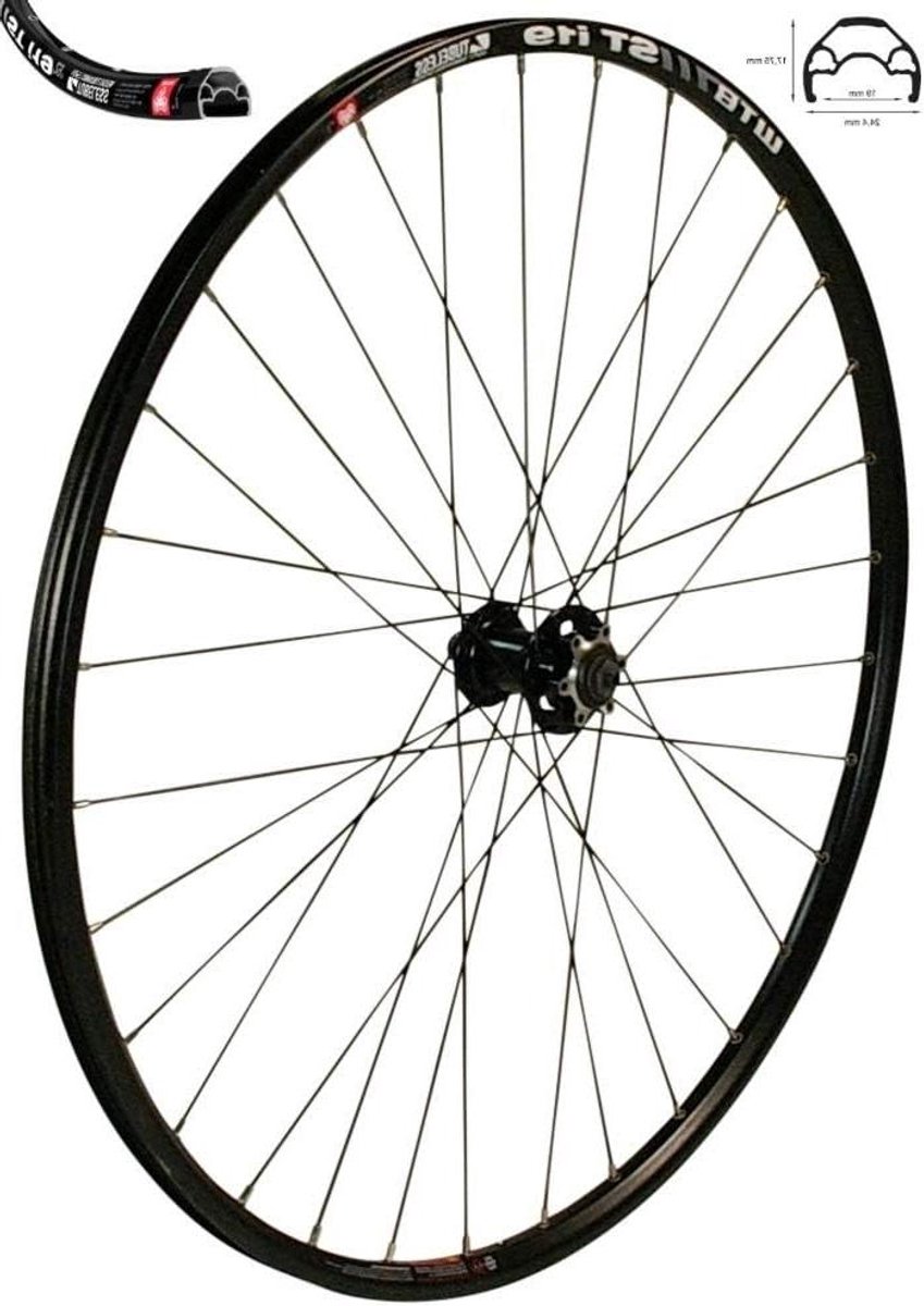 Voorwiel Fiets - Fietswiel Wiel - Stadsritten Fietsen - Schijfrem Compatibel - 29 inch - Zwart