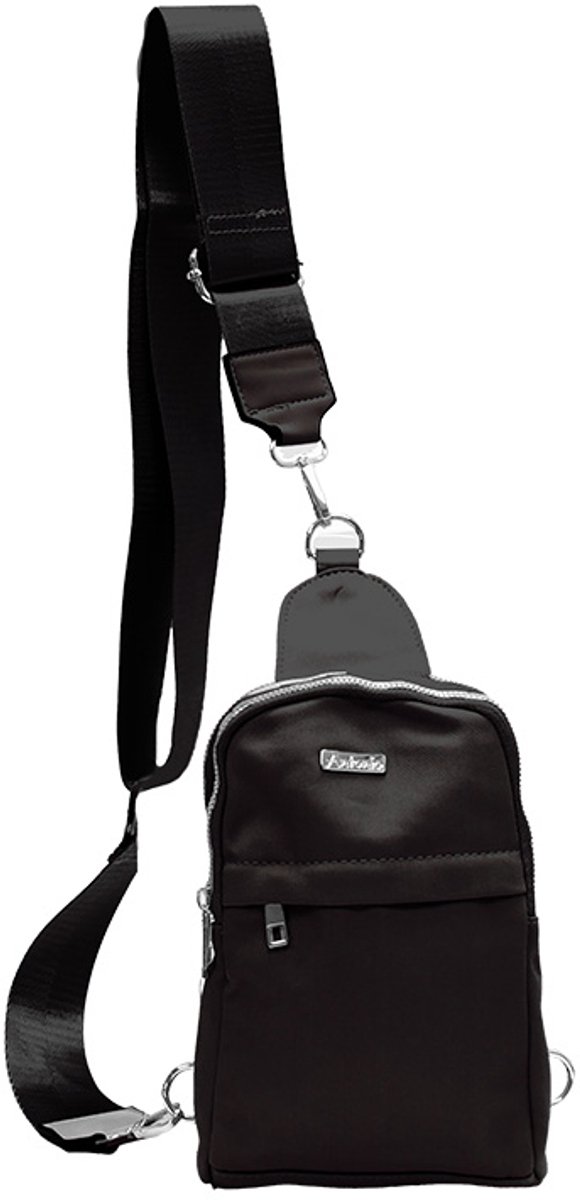 Crossbody Bag Zwart - Kleine Schoudertas - Compacte Tas met Verstelbare Schouderband - Zwart