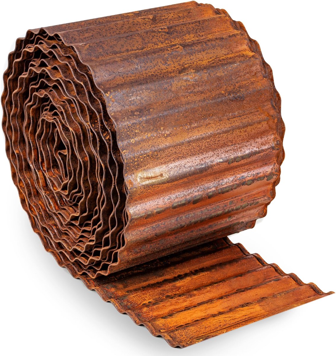 SnelShoppen - Gazonrand Cortenstaal 12 m - Metalen Perkrand 15 cm Hoog - Eenvoudige Montage - Flexibele Perkafboording met Roest - Tuinaccessoire Incl