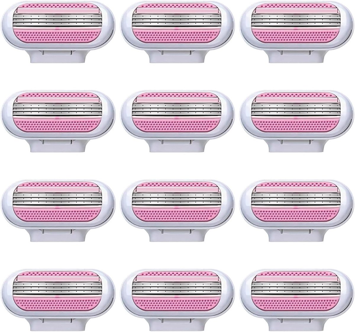 12 stuks scheermesjes voor dames met vochtstrips, driebladig ontwerp en langdurige scherpte voor een comfortabele scheerbeurt