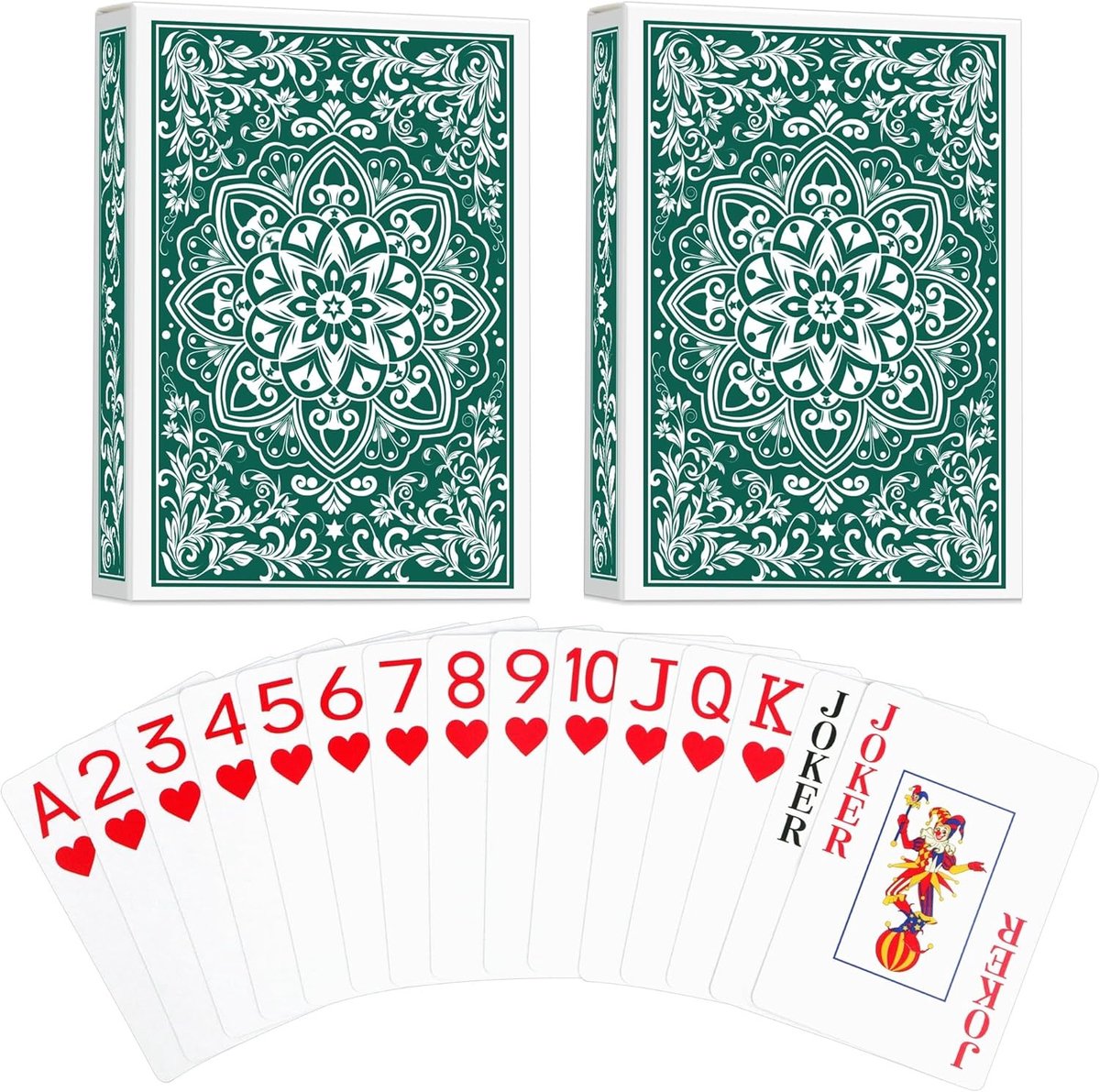 Speelkaarten in Groen - Perfect voor Spelletjes, Verjaardagen en Gezellige Avonden