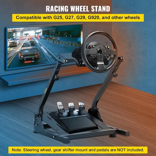 Stuurwiel Houder - Race Cockpit - Race Simulatie - Volledig Verstelbaar - 62-80 cm Hoogte - Zwart — afbeelding 4