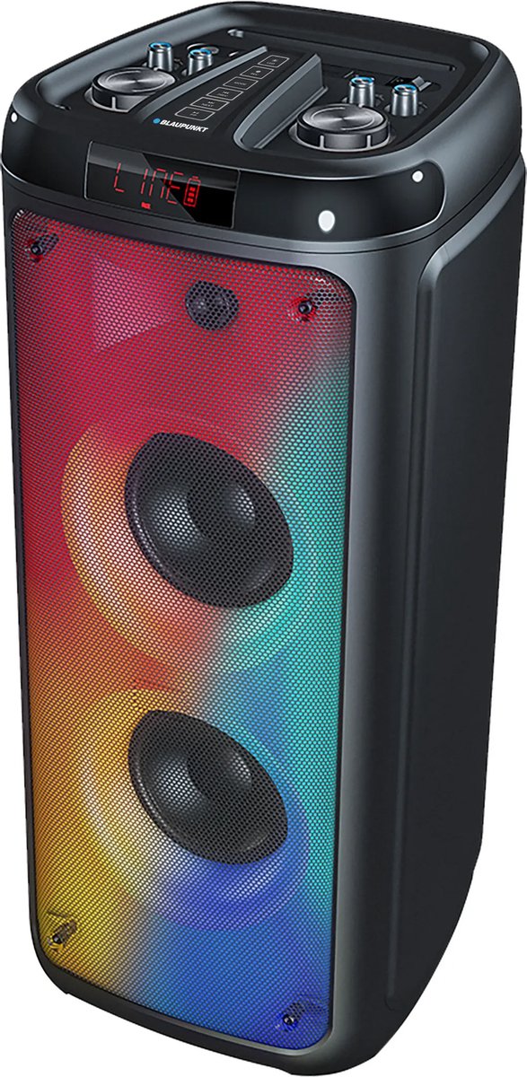Blaupunkt BLP3963 Partybox met Microfoon – Bluetooth Karaokespeaker – LED-verlichting – 40 W RMS – Zwart