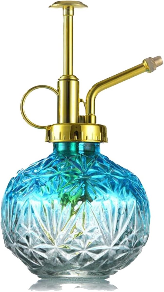 Retro Glazen Sprayfles voor Planten - 240 ml, Drukspuit met Pomp voor Binnen en Buiten, Ideaal voor Balkon en Tuin, Perfect voor Huishoudelijk Gebruik