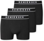 Schiesser 3PACK Shorts 95/5 - Heren Onderbroek zwart