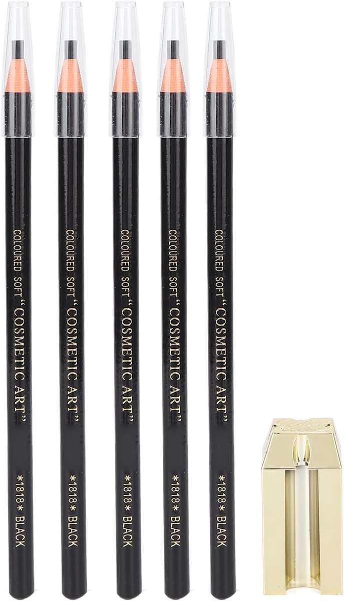 Complete Set voor Perfecte Wenkbrauwen: 4 in 1 Potlood, Slijper en Microblading Accessoires voor Wenkbrauwmake-up en Tattoo Effect