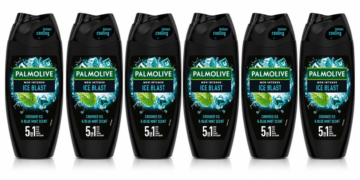 Palmolive Men Douchegel 5in1 Ice Blast - 6 x 250 ml - Voordeelverpakking