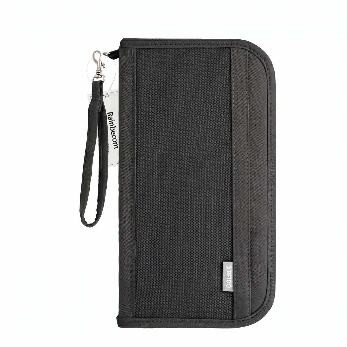 Rainbecom - Paspoort Houder -Paspoort Hoesje RFID - Waterdichte Reisportemonnee met Polsband - Document Organizer met Meerdere Vakken - Travel Wallet Bescherming tegen Diefstal - Zwart