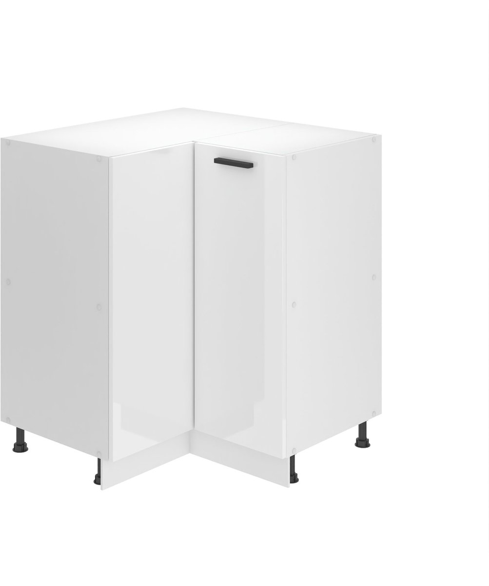 BELINI Hoekonderkast SNP 90 cm met 1 Deur - Wit Hoogglans