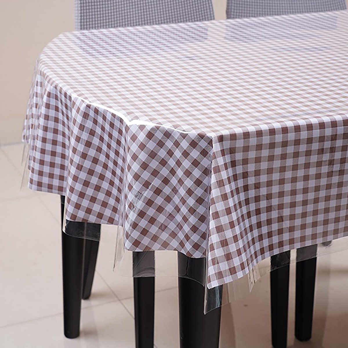 SnelShoppen - DIKARIYA Transparant Tafelkleed - Afwasbaar Tafelzeil - Doorzichtige PVC-folie - Waterdicht en Vetafstotend - Perfect voor Bruiloften, F