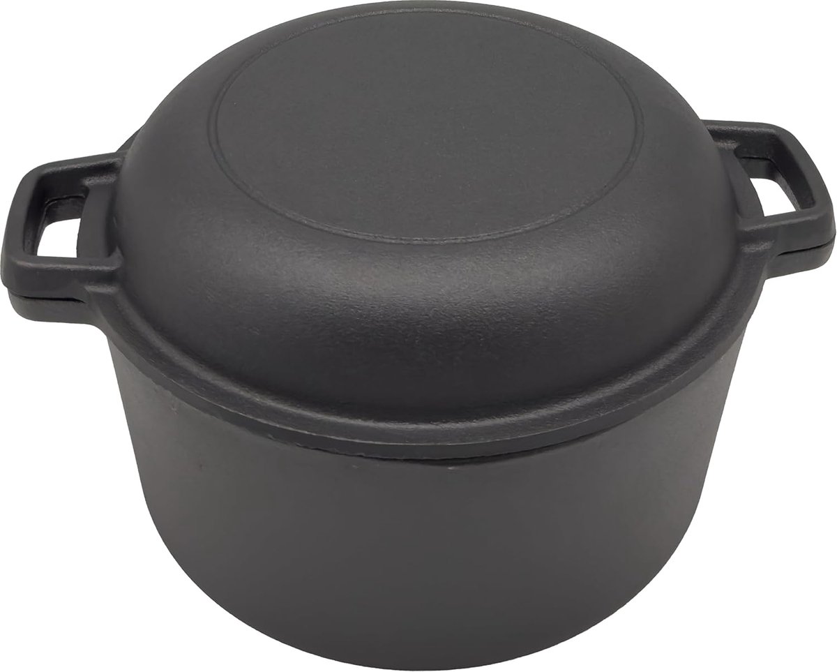 Homira Gietijzeren pan 26 cm, broodbakvorm & pan in één, geschikt voor inductie, broodbakpan, broodbakken - ShopVlot