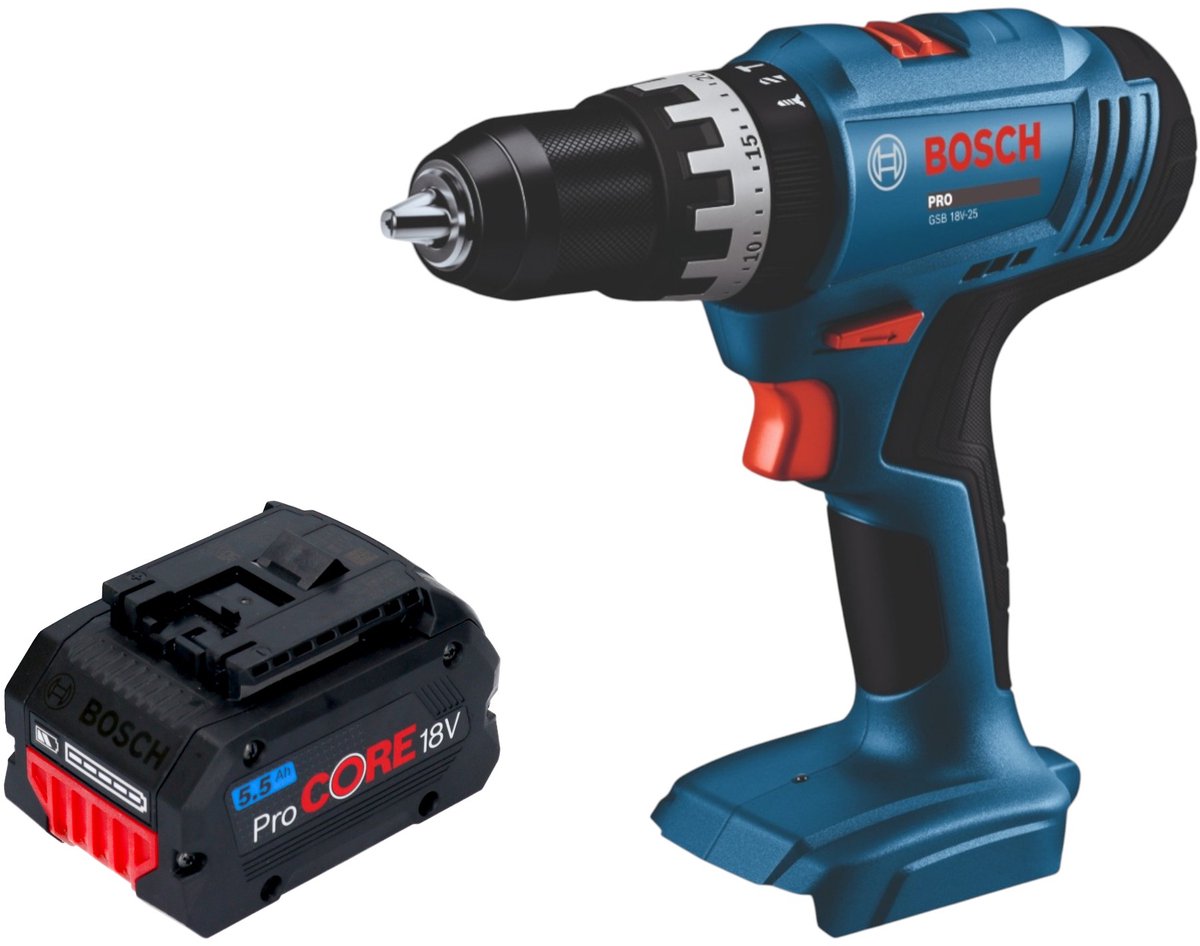 Bosch GSB 18V-25 Professional accu-slagboormachine 18 V 56 Nm ( 06019K9300 ) Solo - zonder accu, zonder lader
