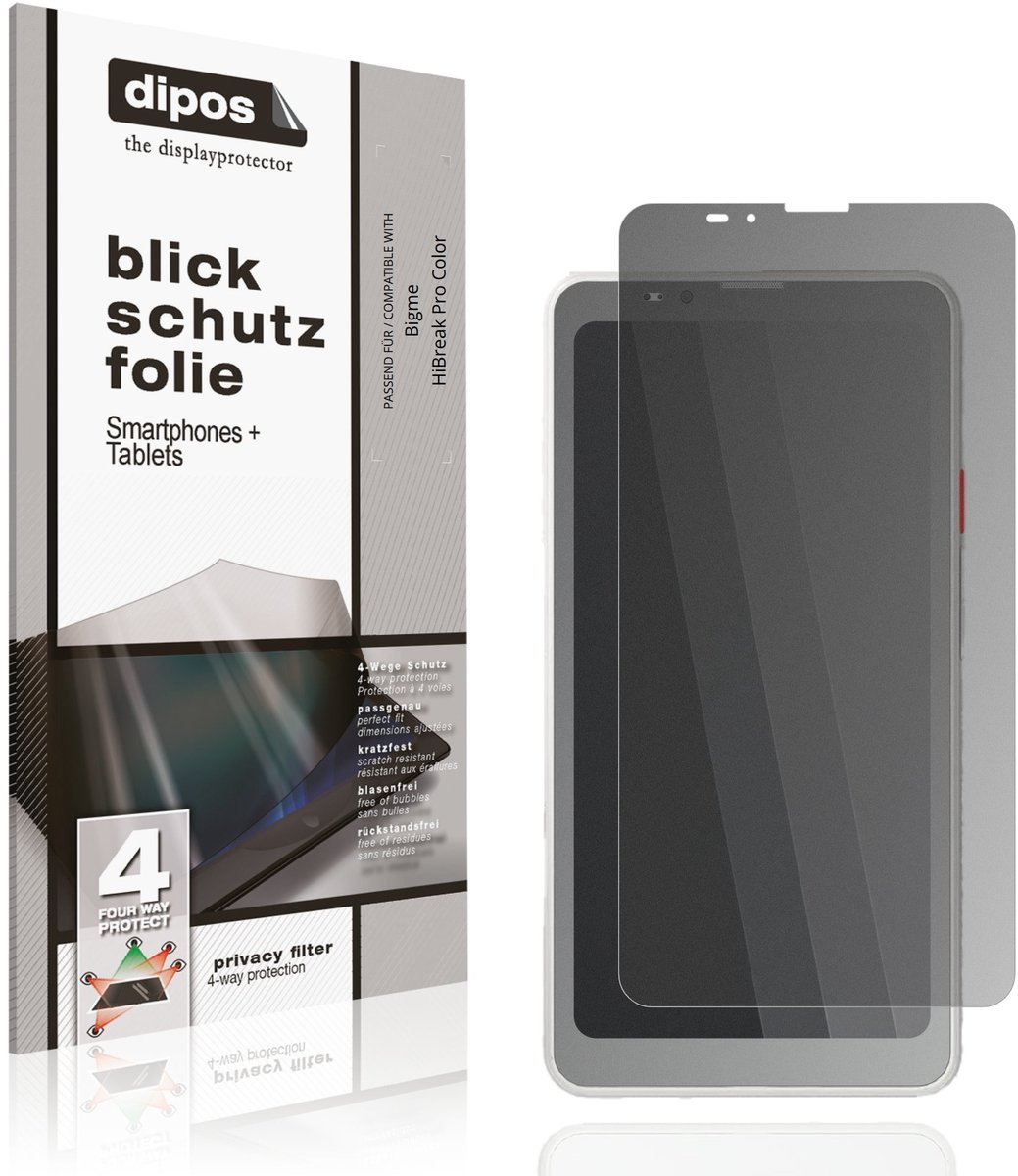 dipos – Matte Privacy Screenprotector geschikt voor Bigme HiBreak Pro Color | Anti-Spy Beschermfolie