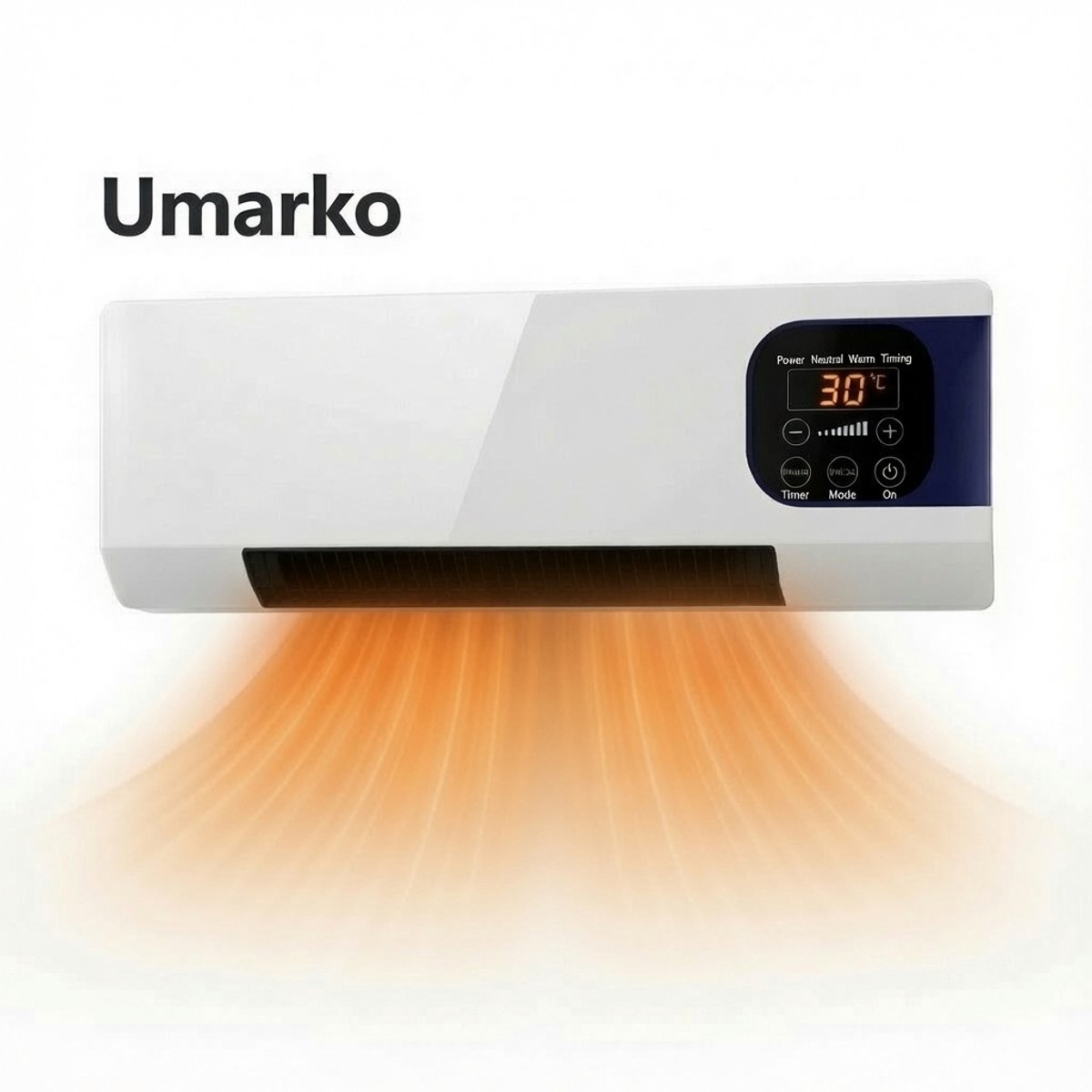 Umarko Elektrische Wandverwarmer 2000W – Met Afstandsbediening