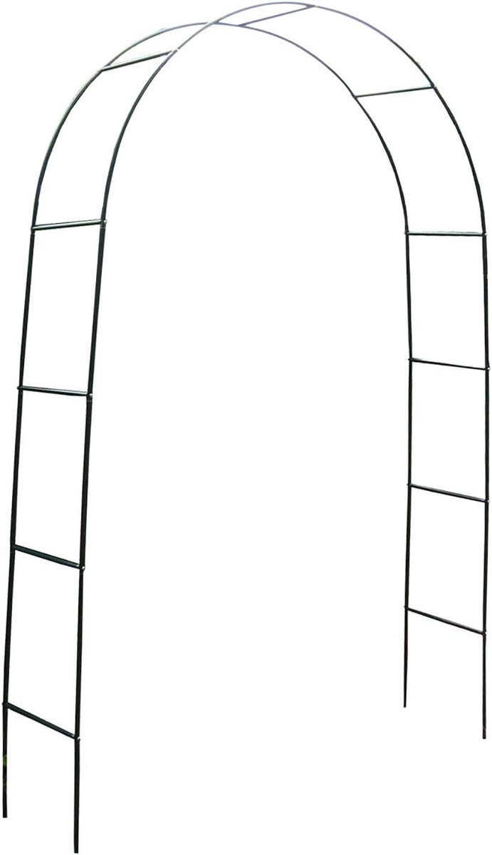 Rozenboog Metaal - Klimhulp Pergola - Tuin Decoratie - Weerbestendig Gepoedercoat - 240x140x36cm - Groen